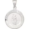 Amulett Anhänger Halsschmuck Christopherus aus 925 Silber matt Kinder