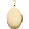 Amulett Medaillon Anhänger 17,2x26,1mm aus 333 Gold Gelbgold teilmatt oval Damen