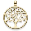 Anhänger Amulett Baum Lebensbaum aus 585 Gold Gelbgold Goldanhänger 40x33mm