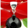 Anhänger aus echtem Onyx & 925er Silber, schwarz, Onyxanhänger