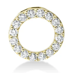 Anhänger aus 750 Gold Gelbgold 16 Brillanten 0,89ct TW-SI Ø15,3mm