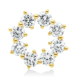 Anhänger aus 750 Gold Gelbgold 8 Brillanten 0,25ct W-SI 7,6x8,1mm