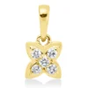 Anhänger aus 750 Gold Gelbgold 5 Brillanten 0,06ct TW-SI 10x5mm mit Öse