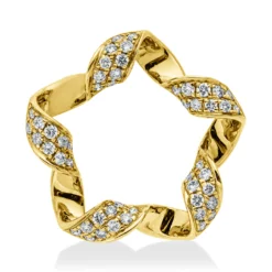 Anhänger aus 585 Gold Gelbgold 50 Brillanten 0,23ct W-SI/PI 16,8x16,8mm