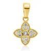 Anhänger aus 750 Gold Gelbgold 13 Diamanten 0,11ct 14,4x8,5mm mit Öse