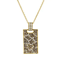 Anhänger aus 750 Gold Gelbgold 146 Diamanten 1,16ct 30,7x14,6mm