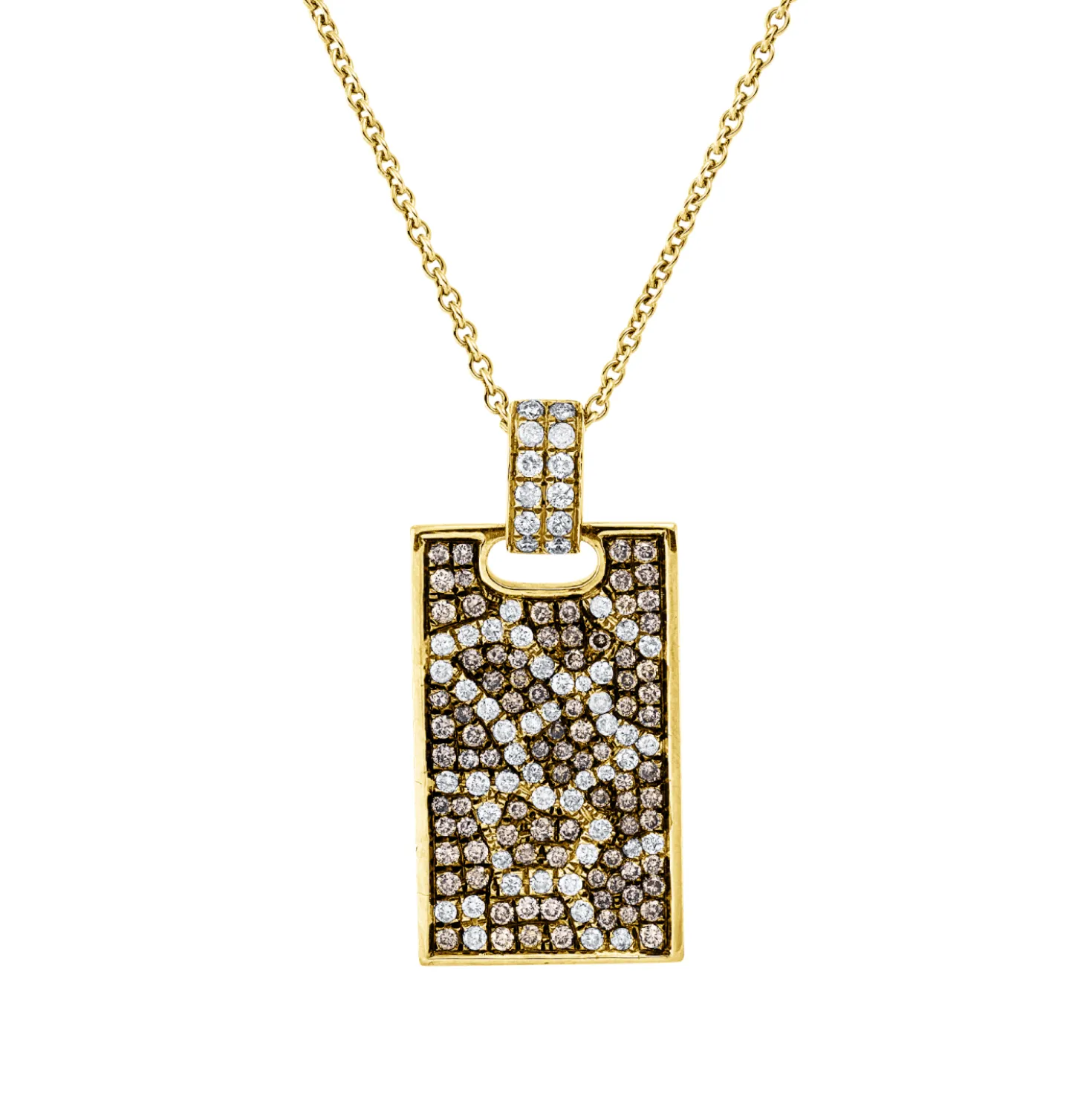 Anhänger aus 750 Gold Gelbgold 146 Diamanten 1,16ct 30,7x14,6mm