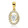 Anhänger aus 585 Gold Gelbgold 21 Diamanten 0,46ct 16x7,4mm mit Öse