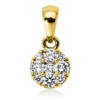 Anhänger aus 750 Gold Gelbgold 9 Diamanten 0,18ct 10,8x5,4mm mit Öse