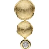 Anhänger aus 585 Gold Gelbgold teil- Diamant Brillant 0,05 Ct 16,7x6,9mm