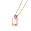 Anhänger aus 750 Gold Rotgold 2 Amethyste 6,3ct pink 17,6x10mm