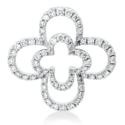Anhänger aus 750 Gold Weißgold 68 Brillanten 0,62ct TW-SI 20x20mm