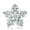 Anhänger aus 750 Gold Weißgold 6 Brillanten 0,1ct W-SI 4,6x4,6mm