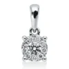 Anhänger aus 750 Gold Weißgold 10 Brillanten 0,16ct F-VSI 11,1x5,2mm