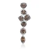 Anhänger aus 750 Gold Weißgold 7 Diamanten 2,78ct braun 41,6x13,6mm