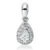 Anhänger aus 750 Gold Weißgold 14 Diamanten 0,09ct TW-SI 8,5x3,8mm