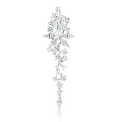 Anhänger aus 750 Gold Weißgold 31 Diamanten 1,32ct 42x13mm