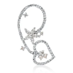 Anhänger aus 750 Gold Weißgold 81 Diamanten 0,97ct 32x22,5mm