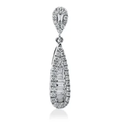 Anhänger aus 750 Gold Weißgold 45 Diamanten 0,42ct TW-SI 26,6x5,7mm