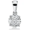 Anhänger aus 750 Gold Weißgold 5 Diamanten 0,26ct TW-SI 11,4x5,1mm mit Öse