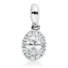 Anhänger aus 750 Gold Weißgold 13 Diamanten 0,1ct TW-SI 8,5x3,8mm