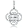 Anhänger aus 750 Gold Weißgold 58 Diamanten 0,45ct TW-SI 21,3x14,6mm mit Öse