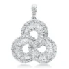Anhänger aus 750 Gold Weißgold 141 Diamanten 1,15ct 19,5x15,8mm mit Öse