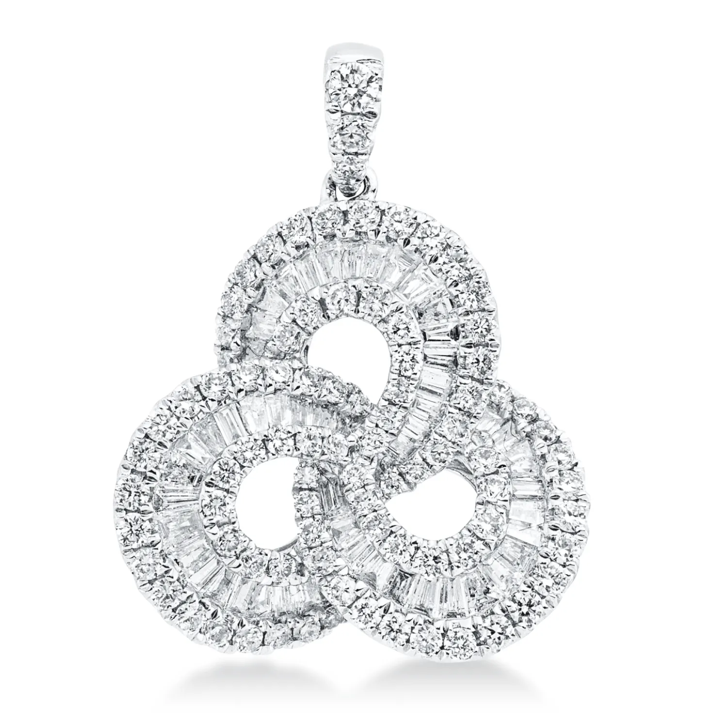 Anhänger aus 750 Gold Weißgold 141 Diamanten 1,15ct 19,5x15,8mm mit Öse