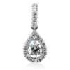 Anhänger aus 750 Gold Weißgold 22 Diamanten 0,24ct TW-SI 15,1x6,3mm mit Öse