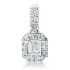 Anhänger aus 750 Gold Weißgold 18 Diamanten 0,43ct TW-SI 14x6,3mm mit Öse