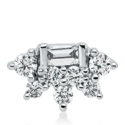 Anhänger aus 585 Gold Weißgold 8 Diamanten 0,17ct 5,5x8,8mm