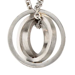 Anhänger aus 950 Platin ein Ring eingelegt im Anderen für Damen