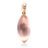 Anhänger aus 585 Rotgold Rosenquarz 6,17ct rosé Brillant 0,01ct TW-SI 23,2x8,1mm