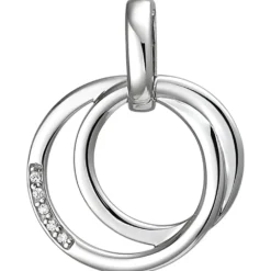 Anhänger aus 925 Silber mit 5 Zirkonia Silberanhänger Halsschmuck Kreise