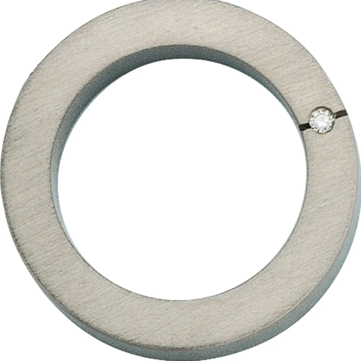 Anhänger aus Titan mit Diamant 0.03Ct W/SI Brillant Kreisförmig mattiert Damen