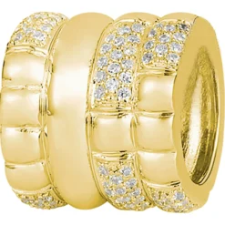 Anhänger Bead 11,6x12,4mm 585 Gold Gelbgold mit 84 Diamanten Brillanten 0,42 Ct.