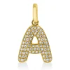Anhänger Buchstabe A aus 750 Gelbgold 69 Brillanten 0,11ct W-SI 13x7,8mm