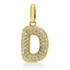 Anhänger Buchstabe D aus 750 Gelbgold 68 Brillanten 0,1ct W-SI 13,5x6,6mm