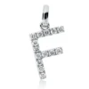 Anhänger Buchstabe F aus 750 Weißgold Brillant 0,15ct TW-SI 15,9x7,6mm