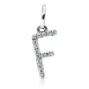 Anhänger Buchstabe F aus 750 Weißgold 16 Brillanten 0,04ct W-SI 13x4,5mm