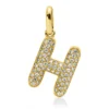 Anhänger Buchstabe H aus 750 Gelbgold 65 Brillanten 0,1ct W-SI 15x10mm