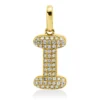 Anhänger Buchstabe I aus 750 Gelbgold 58 Brillanten 0,09ct W-SI 14,5x5,8mm