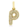 Anhänger Buchstabe P aus 750 Gelbgold 58 Brillanten 0,09ct W-SI 13,5x6mm