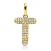 Anhänger Buchstabe T aus 750 Gelbgold 54 Brillanten 0,08ct W-SI 14,5x7,7mm