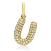 Anhänger Buchstabe U aus 750 Gelbgold 64 Brillanten 0,1ct W-SI 14,5x7,8mm