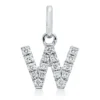 Anhänger Buchstabe W aus 750 Weißgold 17 Brillanten 0,07ct W-SI 10,2x7,2mm