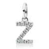 Anhänger Buchstabe Z aus 750 Weißgold 12 Brillanten 0,05ct W-SI 10,5x4,5mm