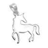 Anhänger Einhorn 16x14mm aus 925 Silber schlicht flach glänzend