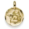 Anhänger Engel 18x14mm aus echtem 585 Gold Gelbgold Taufanhänger