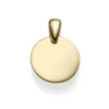 Anhänger Gravurplatte Kreis 18x13mm 585 Gold Gelbgold Halsschmuck schlicht rund